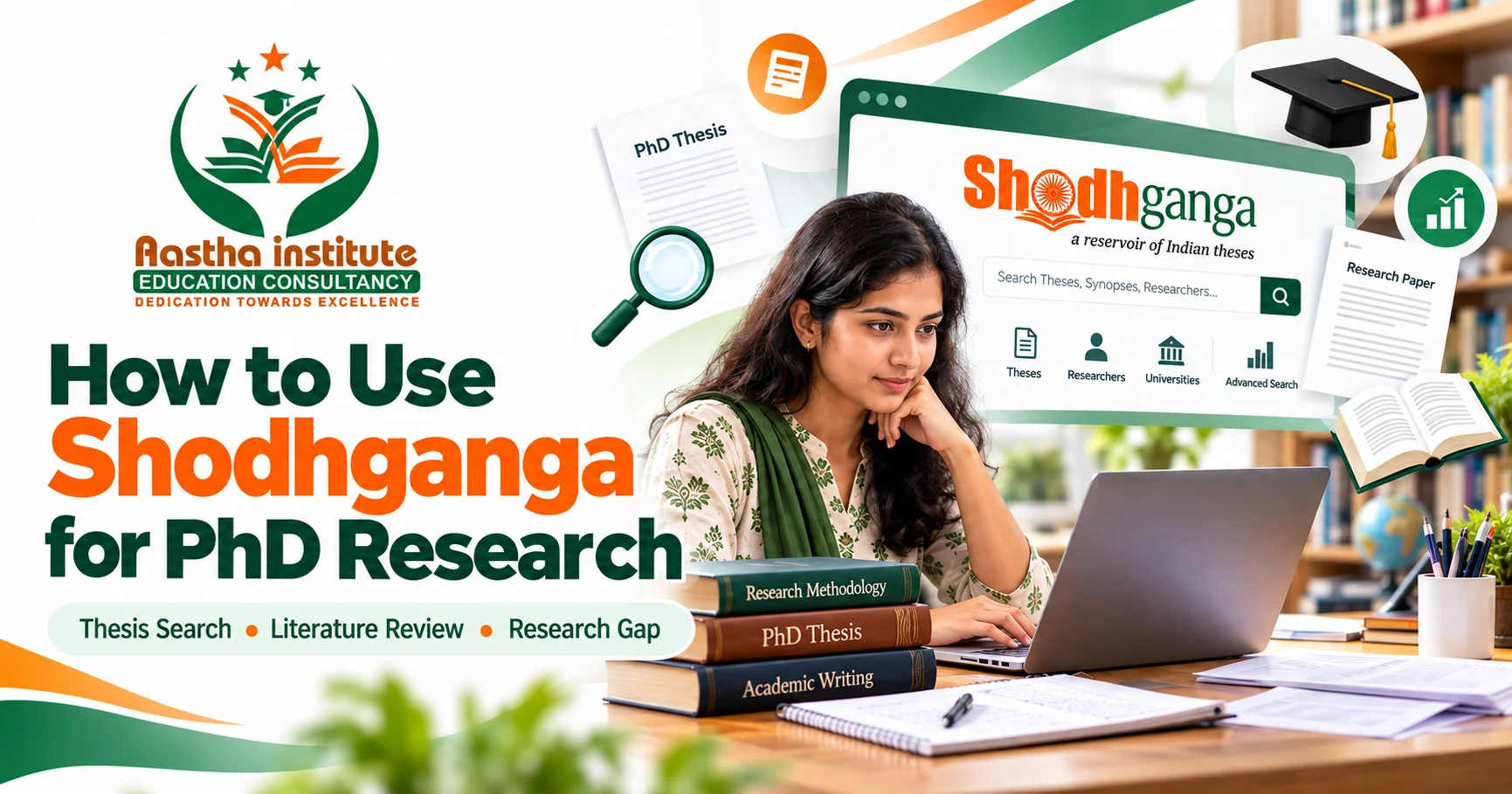 How to Use Shodhganga for PhD Research - Thesis Search, Literature Review and Research Gap Guide